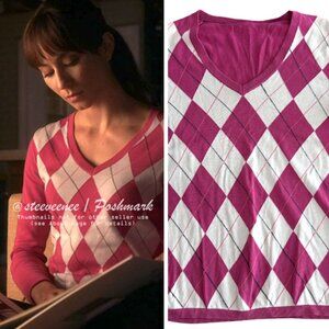 Tommy Hilfiger Argyle V-Neck Sweater ASO Spencer Hastings